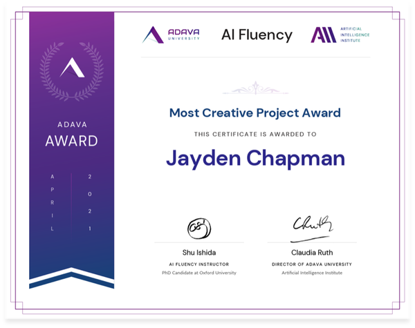 Adava program award
